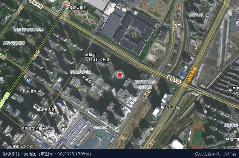 江苏省数据产业园卫星位置示意图