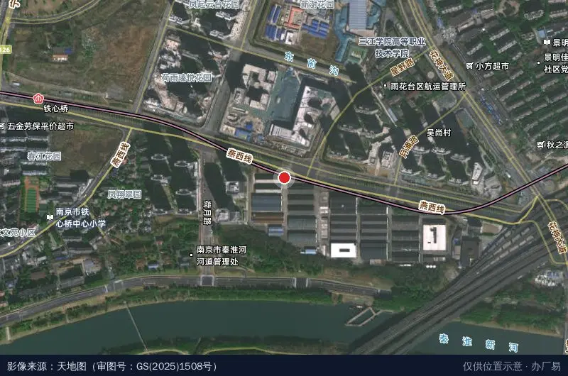 粮仓π数字文旅产业园卫星位置示意图