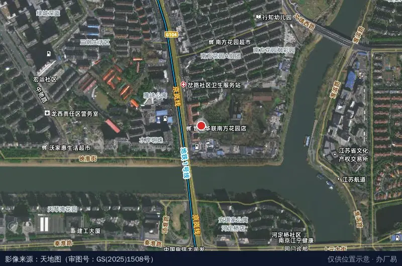 新苏文化体育产业园卫星位置示意图