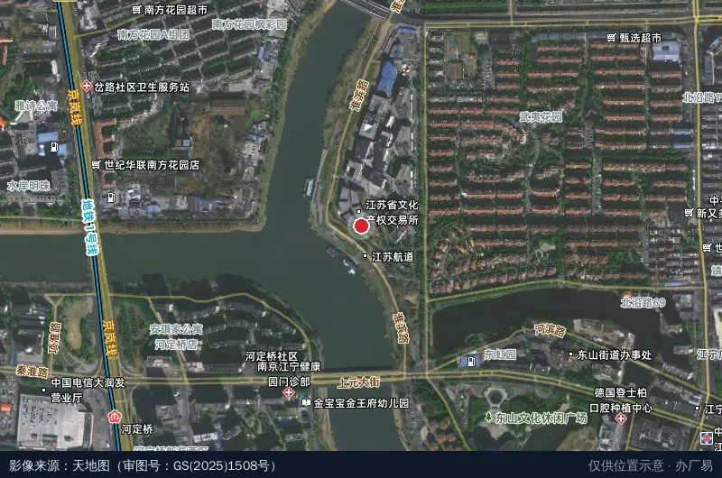 中国江苏网络文学创意产业园(16号楼)卫星位置示意图