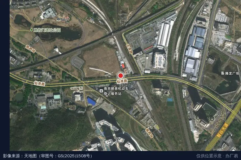 圆得数字文化产业园卫星位置示意图