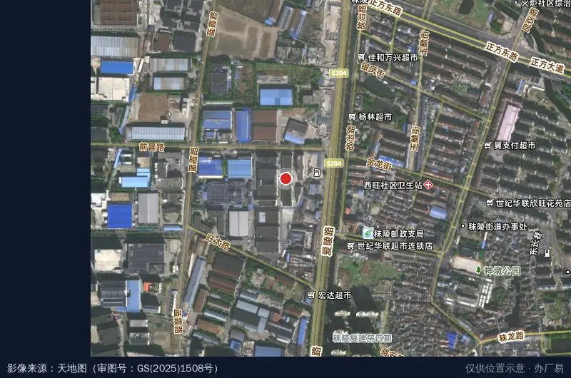 南京明阳产业园卫星位置示意图