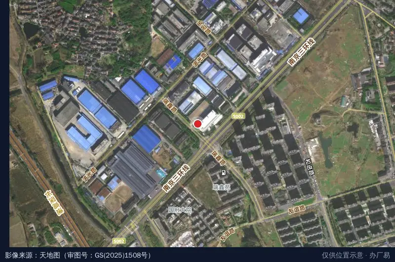 新润集团湖熟产业园卫星位置示意图