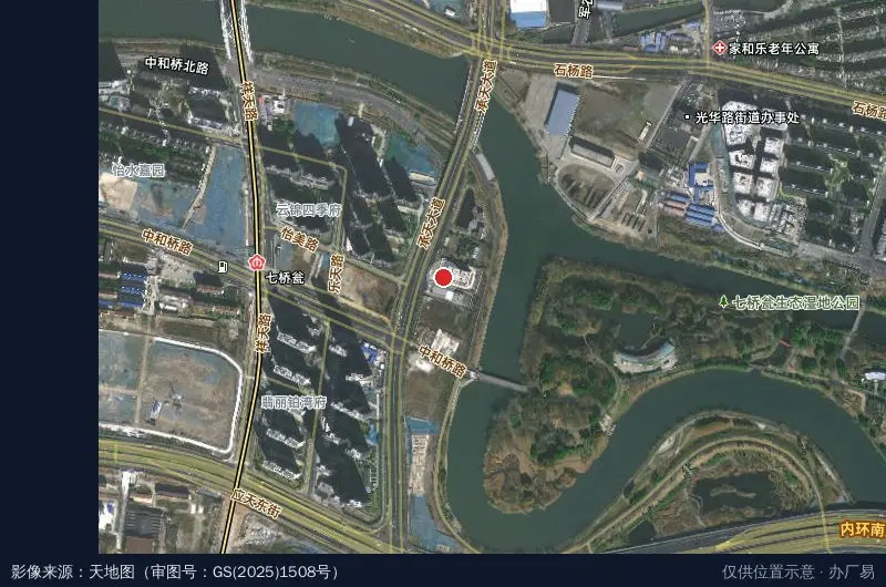 秦淮区循环经济产业中心(建设中)卫星位置示意图