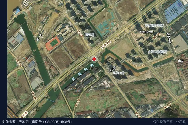 江南工业园卫星位置示意图