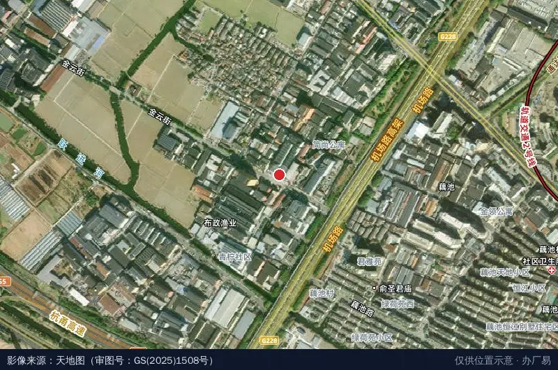 宁波市华光工业园卫星位置示意图