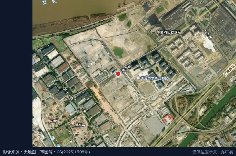 甬江科创区智能汽车软件园(建设中)卫星位置示意图