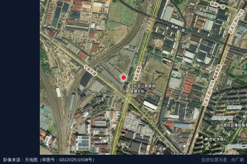 宁波市宥帆物流园卫星位置示意图