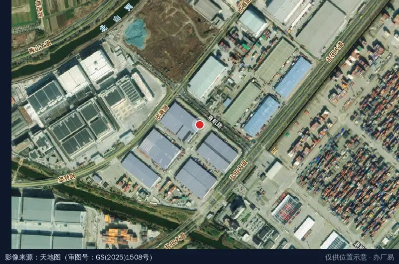 梅山跨境电商物流园区卫星位置示意图