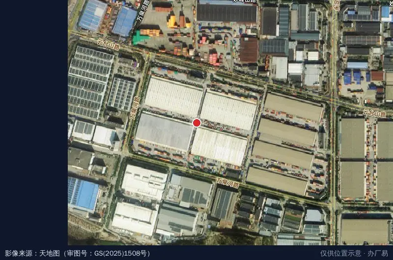 万纬宁波北仑物流园卫星位置示意图