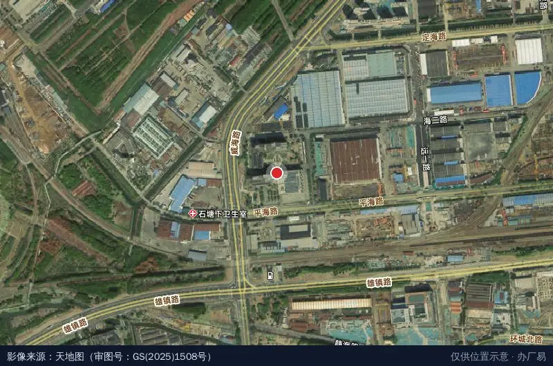 物流枢纽港卫星位置示意图
