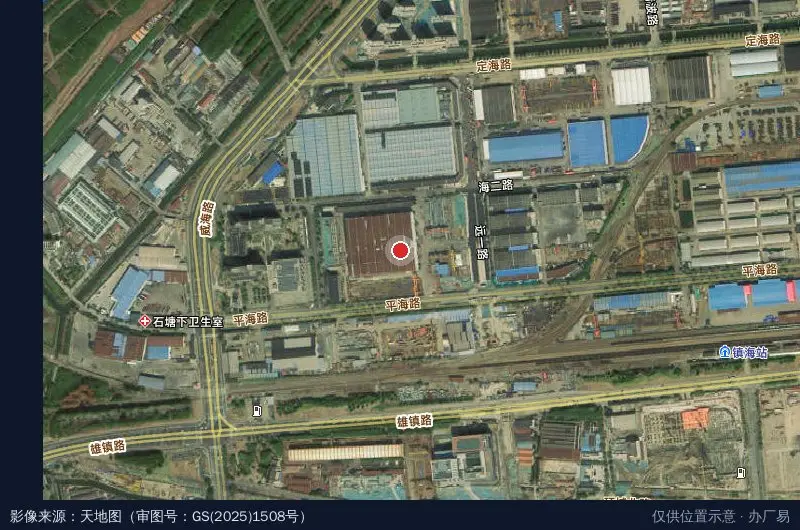 浙江物产宁波物流基地(海二路)卫星位置示意图