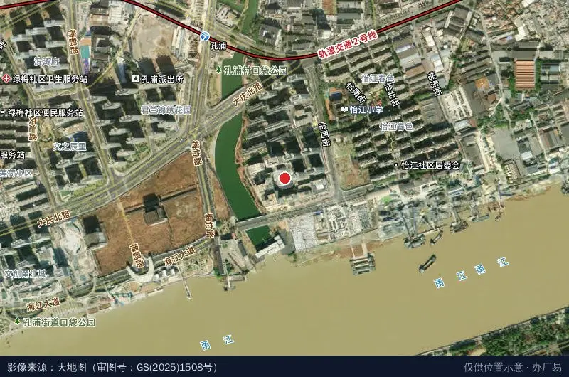 江北区数据产业创新园卫星位置示意图