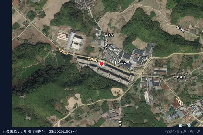 大堰共富产业园卫星位置示意图
