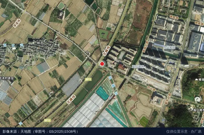 鄞州经济开发卫星位置示意图