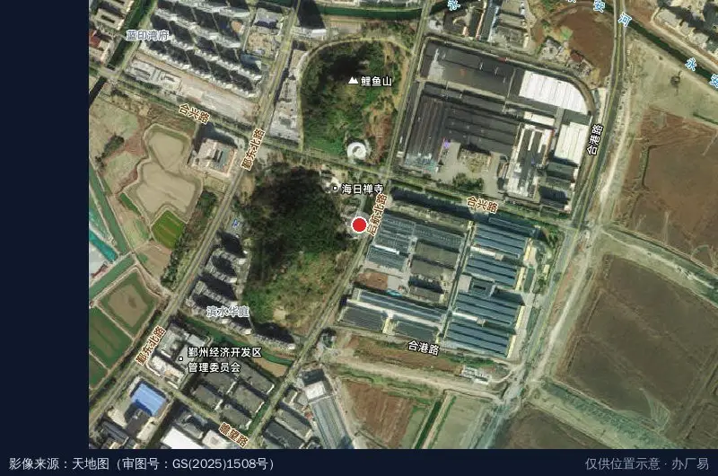 鄞州区法治化营商环境观察站卫星位置示意图