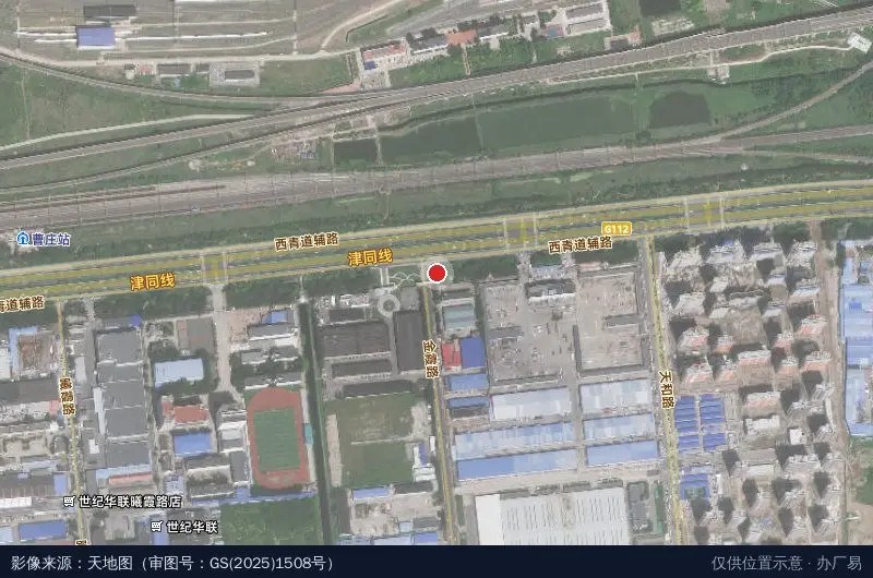 中北镇工业园区卫星位置示意图