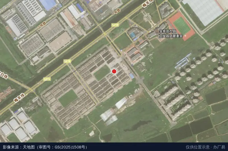 京津新城工业园卫星位置示意图