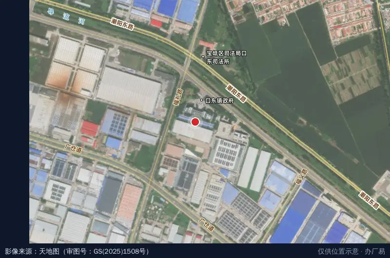 天津宝坻经济开发区口东工业园卫星位置示意图