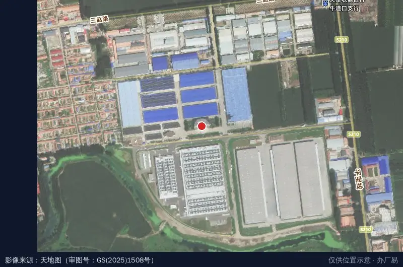 京津中关村科技城中试产业基地卫星位置示意图