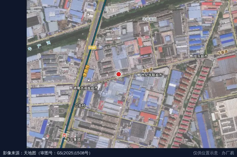 北晨科技园卫星位置示意图