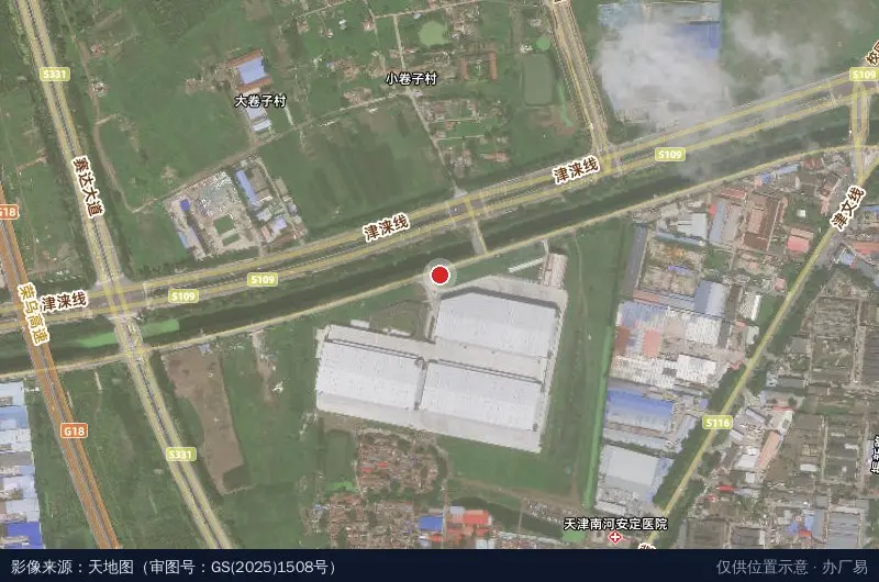 孩子王华北智慧物流基地卫星位置示意图