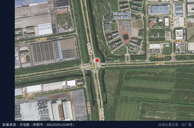 天津核酸医药产业园卫星位置示意图