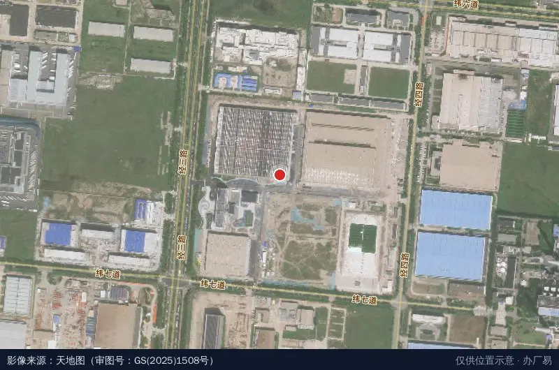 天津港保税区绿色低碳循环经济示范基地卫星位置示意图