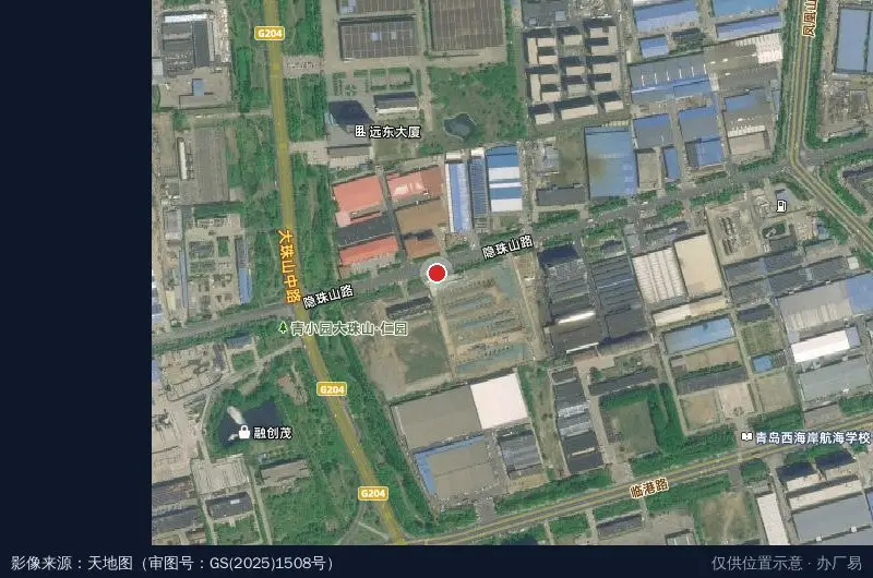青岛正安工业园卫星位置示意图