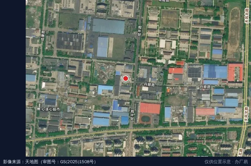 玉皇岭工业园卫星位置示意图