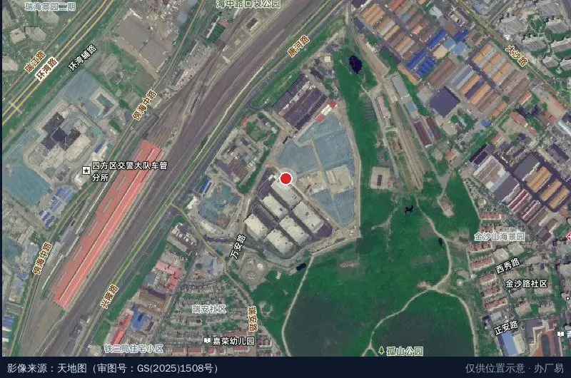 青岛美青科技工业园(建设中)卫星位置示意图