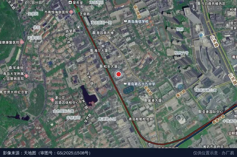 华通中联云智产业园卫星位置示意图