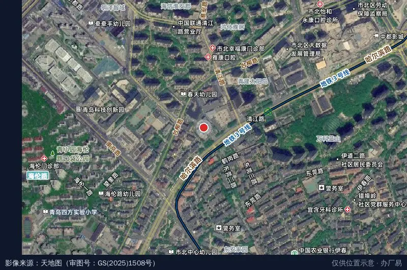 华通中联云创产业园卫星位置示意图