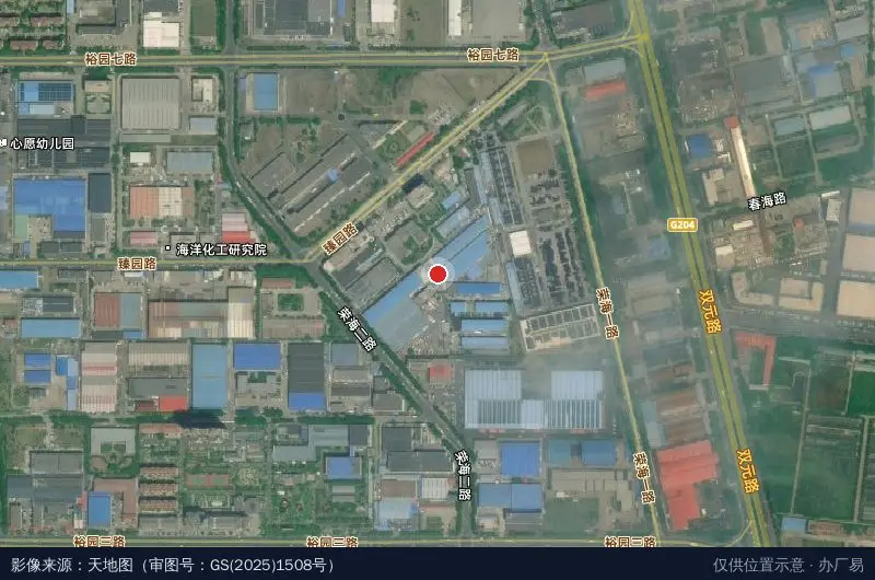 青岛新材料科技工业园发展有限公司B座卫星位置示意图