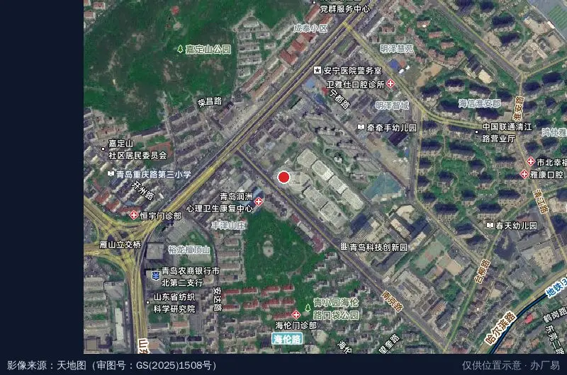 青岛科技创新园物业卫星位置示意图