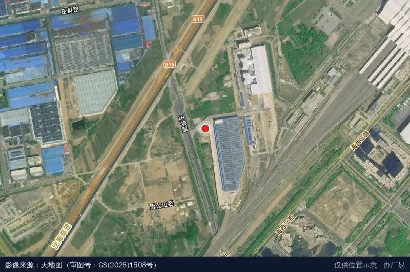 青岛西站智慧物流园卫星位置示意图