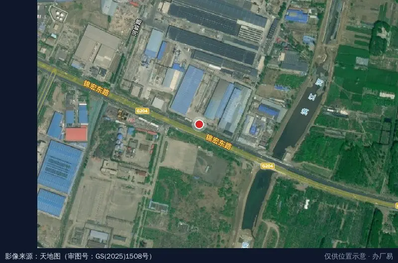 青岛鸿启鹏物流园卫星位置示意图