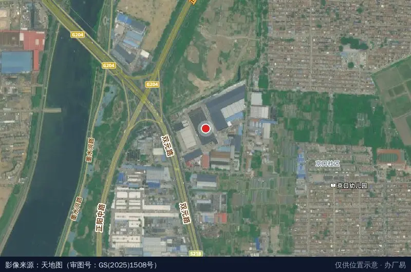 青岛荣通物流园卫星位置示意图