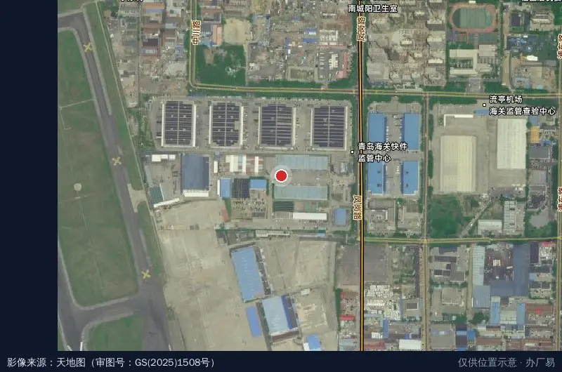 山航物流园区18号库卫星位置示意图