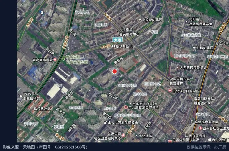 中联(营口路)新智产业园卫星位置示意图