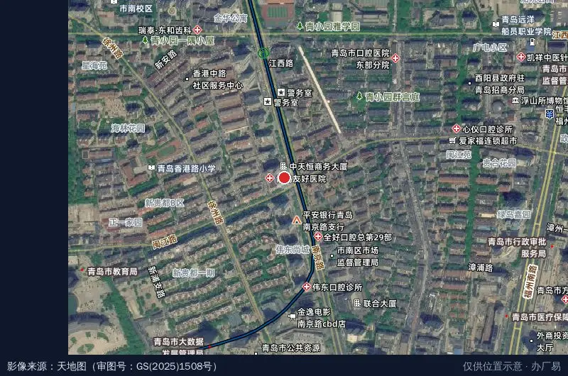 青岛IP(AIGC)产业基地卫星位置示意图