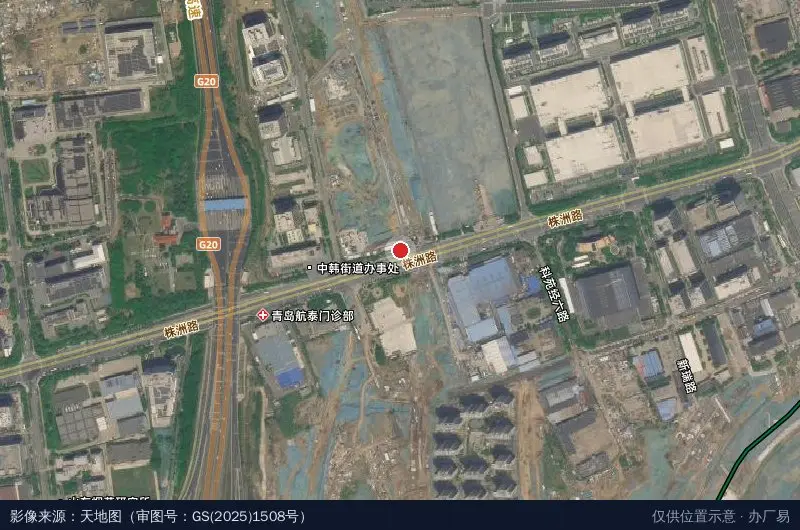 青岛虚拟现实产业园总部基地项目卫星位置示意图