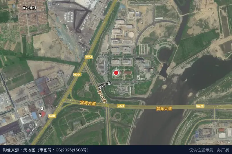 青岛董家口经济区卫星位置示意图