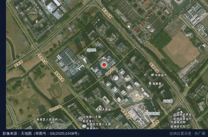无锡国家软件园6期(建设中)卫星位置示意图