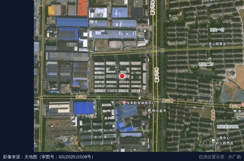 联东U谷(金山智造科技园)卫星位置示意图