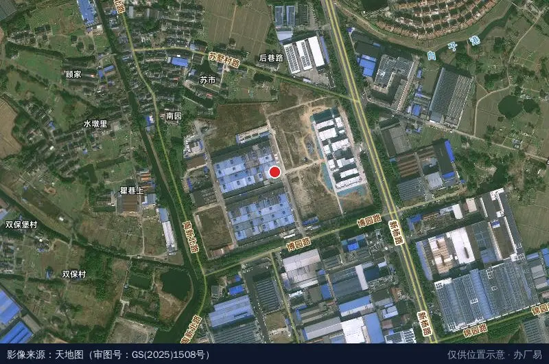 第一工园·江阴新桥智造港卫星位置示意图