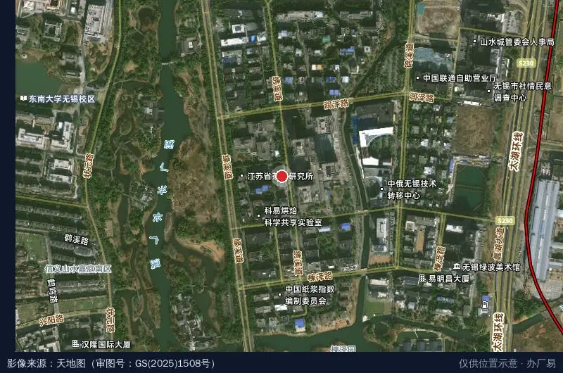 旭天科技园2期卫星位置示意图