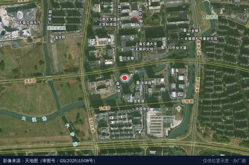 北洋清安科技园卫星位置示意图