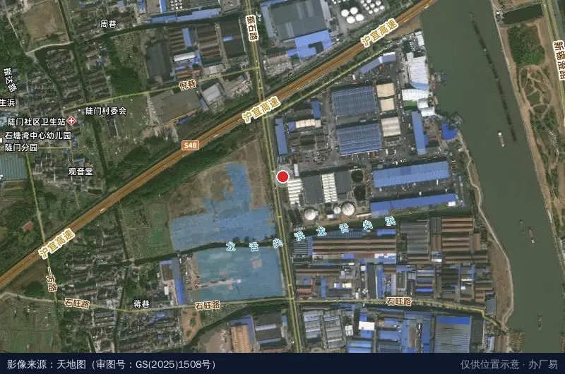 传化智能公路港1期卫星位置示意图