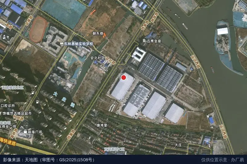普洛斯物流园跨越速运卫星位置示意图
